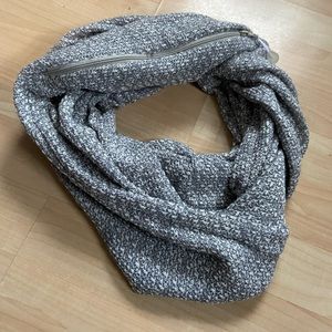 Grey Infinity Scarf, with Hidden Pocket